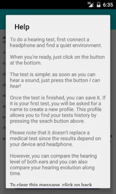 HearingTest android App screenshot 1